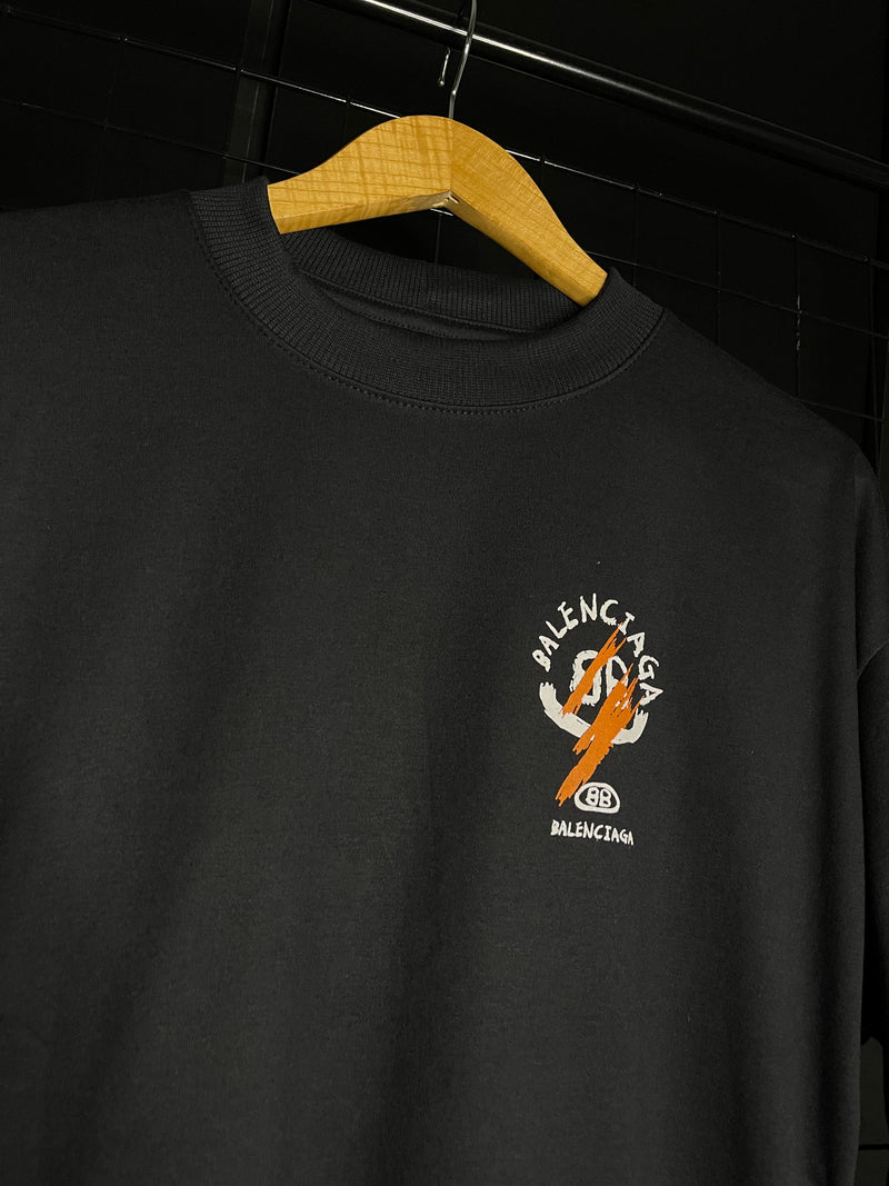 CAMISETA OVERSIZED BALENCIAGA - PRETO