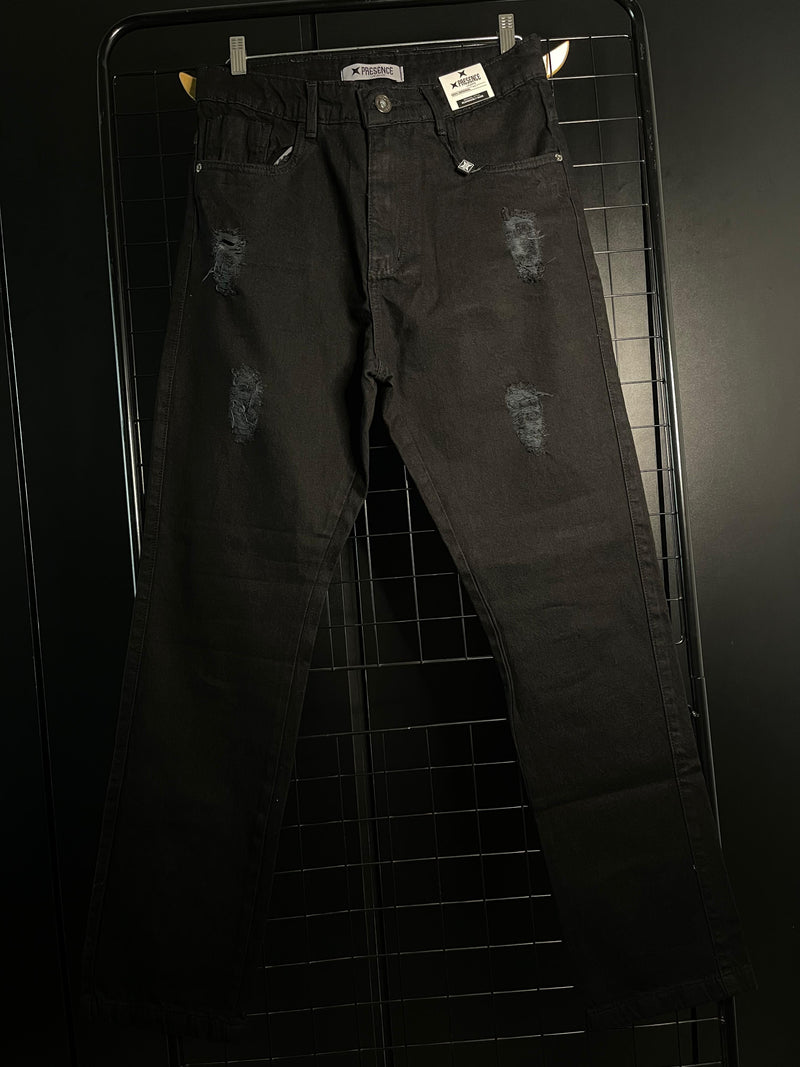 CALÇA JEANS CORTE RETO PRESENCE - PRETO