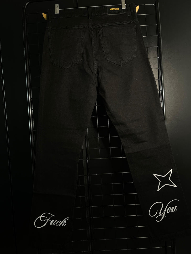 CALÇA JEANS CORTE RETO PRESENCE - PRETO