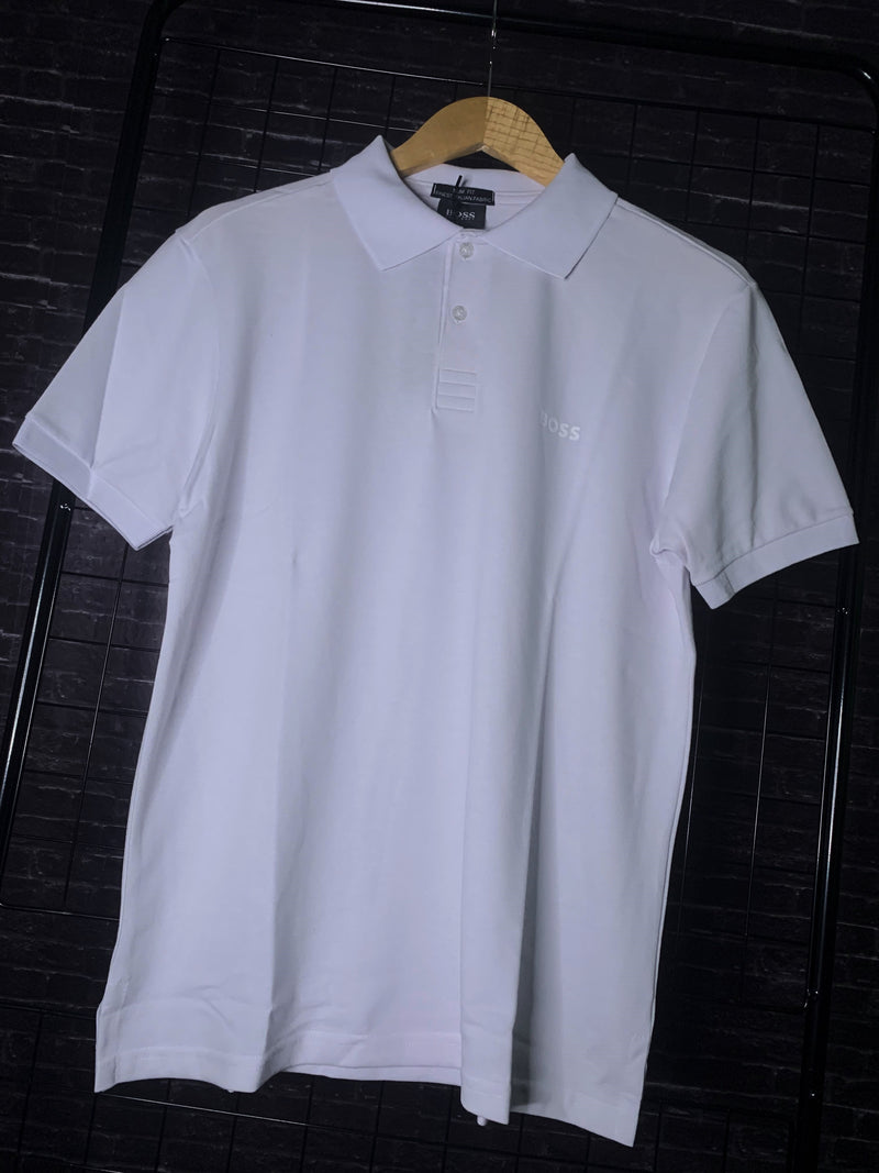 Camisa Polo Boss Monocromática - Branco