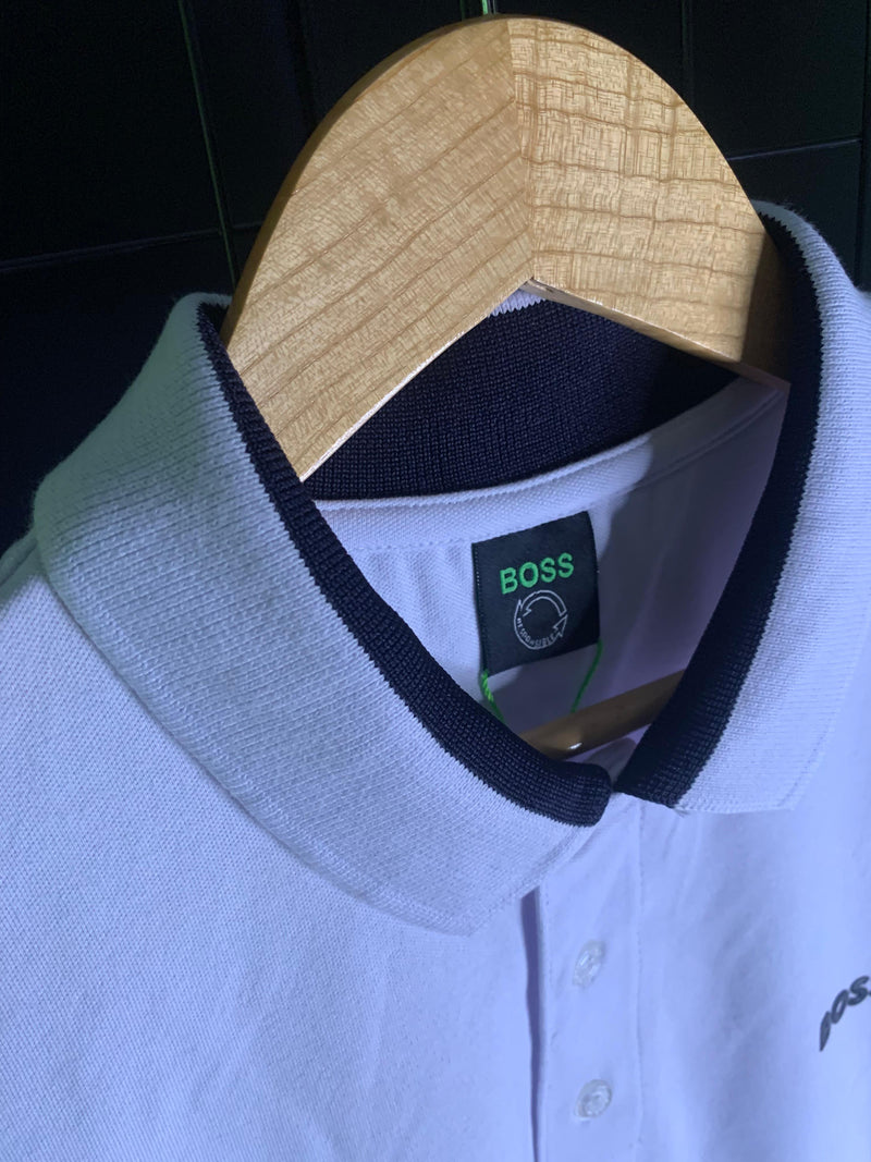 Polo Hugo Boss Detalhe Gola - Branco