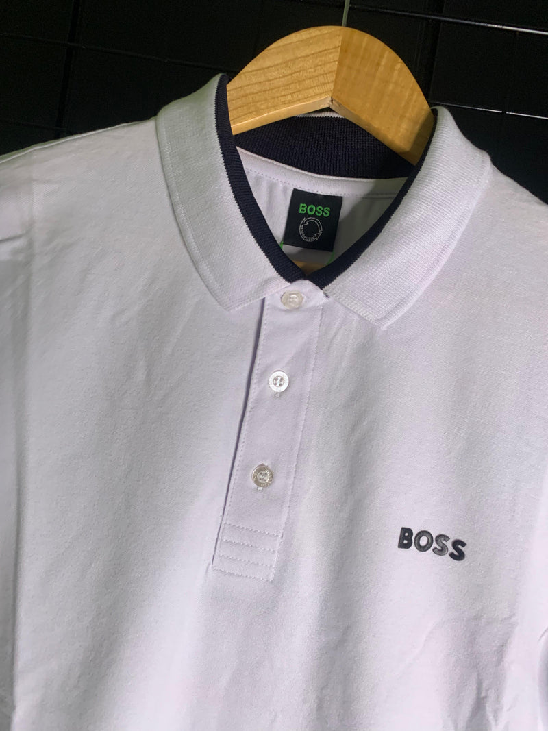 Polo Hugo Boss Detalhe Gola - Branco