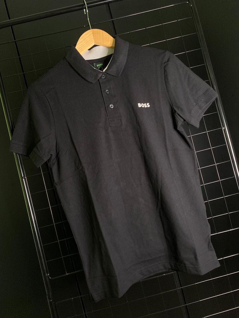 Camisa Hugo Boss Detalhe Gola - Preto