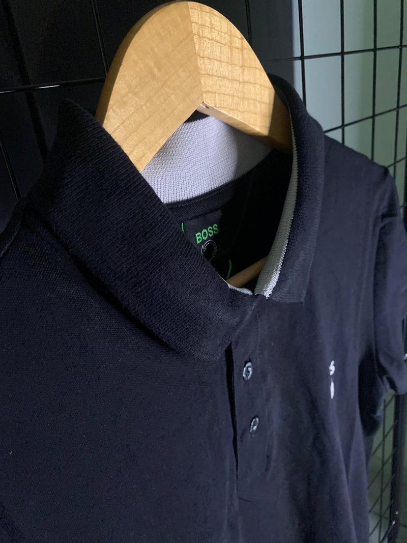 Camisa Hugo Boss Detalhe Gola - Preto