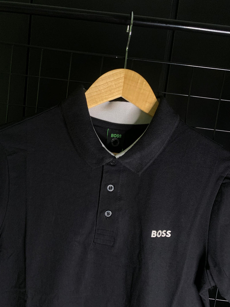 Camisa Hugo Boss Detalhe Gola - Preto