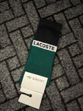 MEIAS LACOSTE "DOUBLE" - PRETO/VERDE