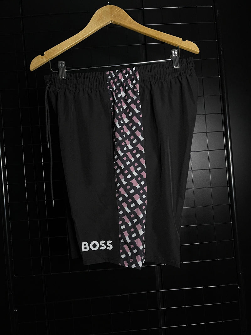 SHORTS HUGO BOSS LISTRA - PRETO