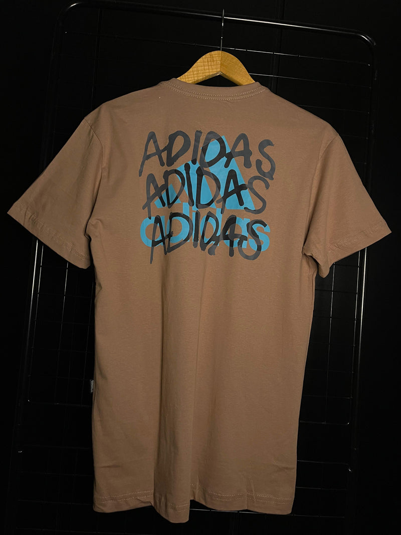 CAMISETA ADIDAS '3 WRITING'  - BEGE