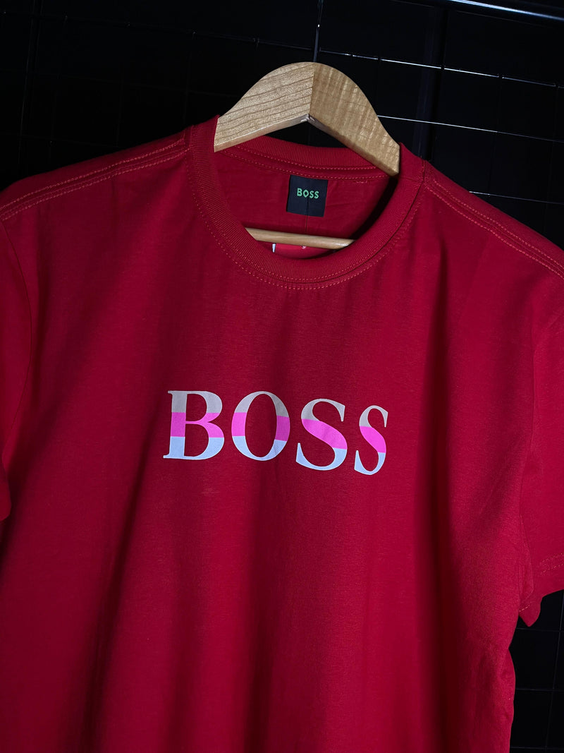 CAMISETA BOSS '3 COLOURS LOGO' - VERMELHO