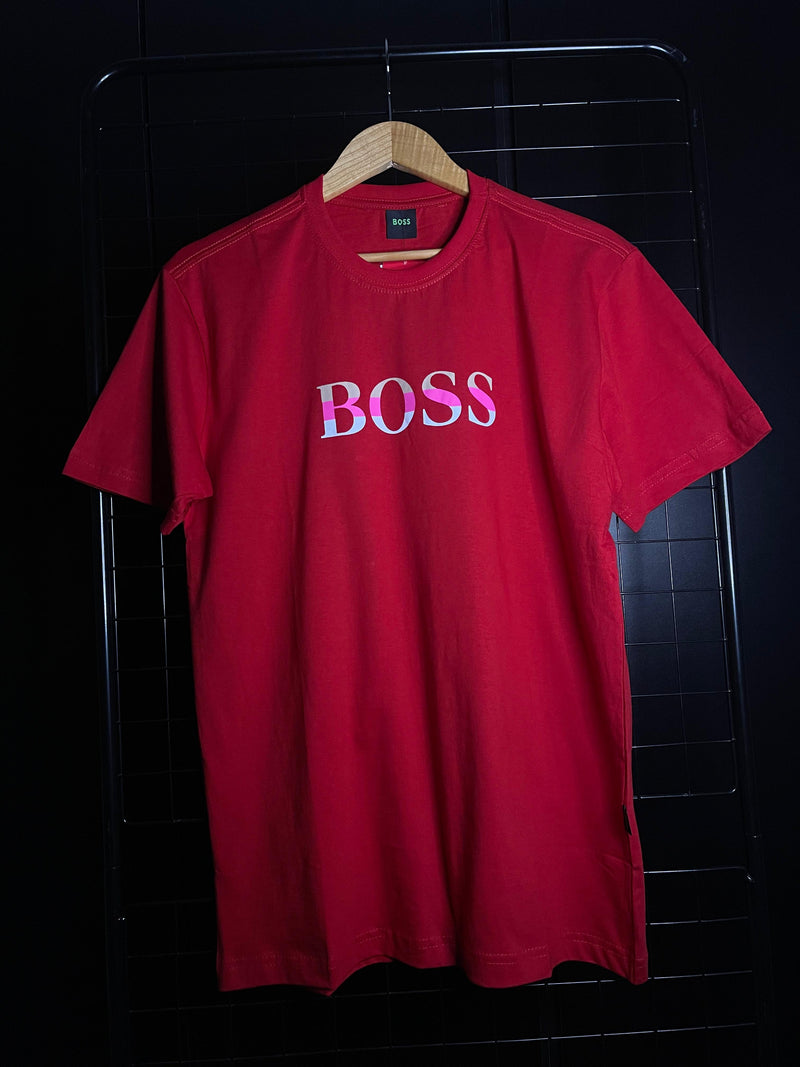 CAMISETA BOSS '3 COLOURS LOGO' - VERMELHO