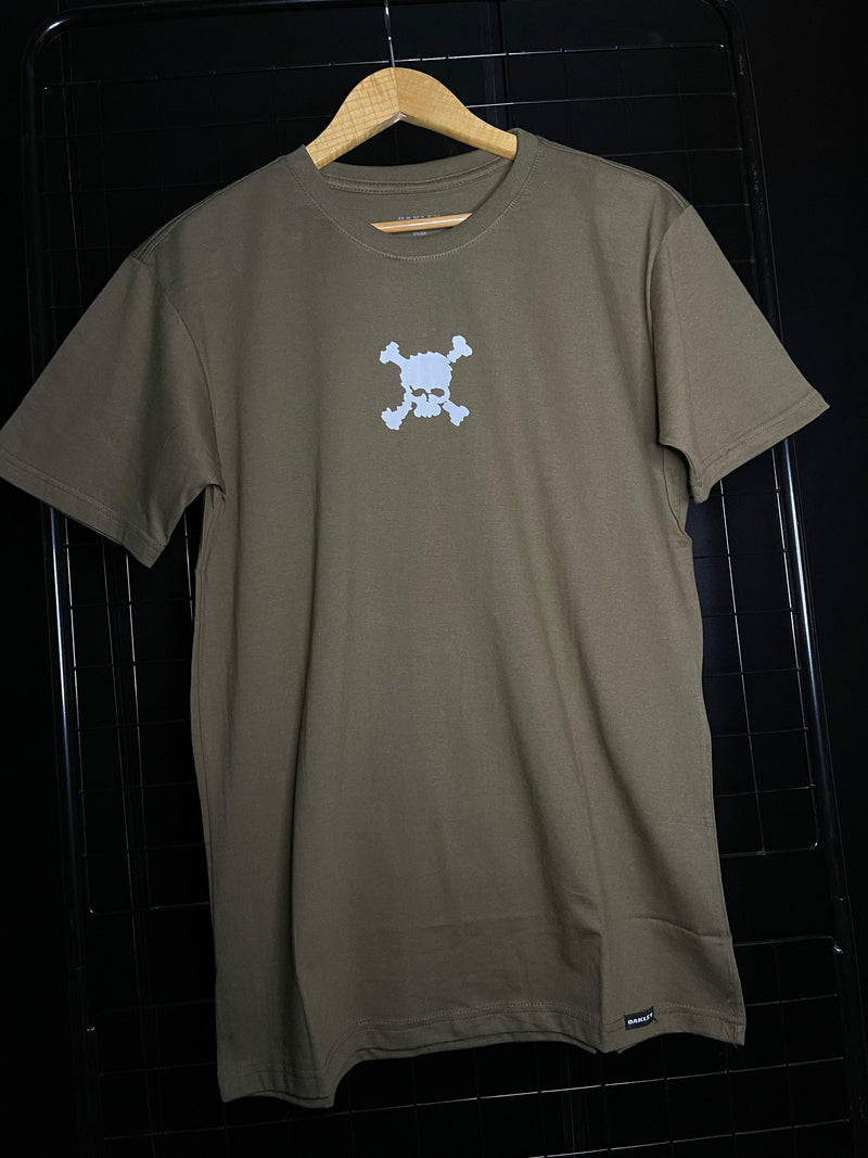 CAMISETA OAKLEY 'SKULL' - VERDE-MILITAR