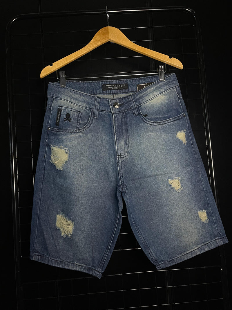 BERMUDA JEANS PHILLIP PLEIN BORDADO