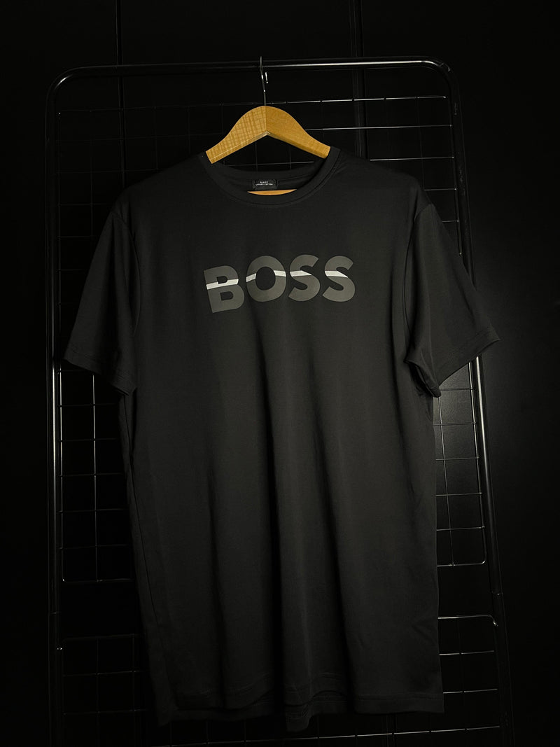 CAMISA BOSS LOGO EMBORRACHADO - PRETO