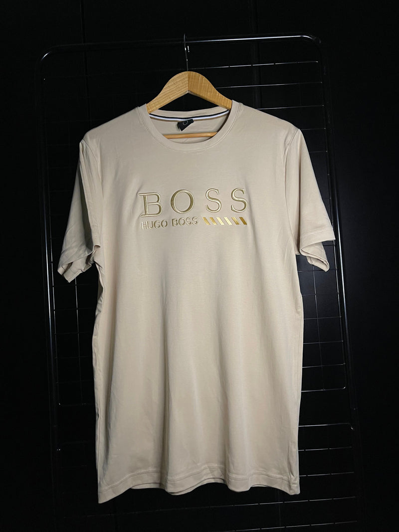 CAMISA HUGO BOSS LOGO BORDADO - OFF-WHITE