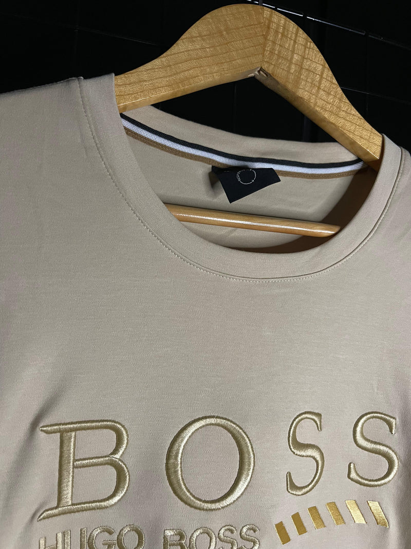 CAMISA HUGO BOSS LOGO BORDADO - OFF-WHITE