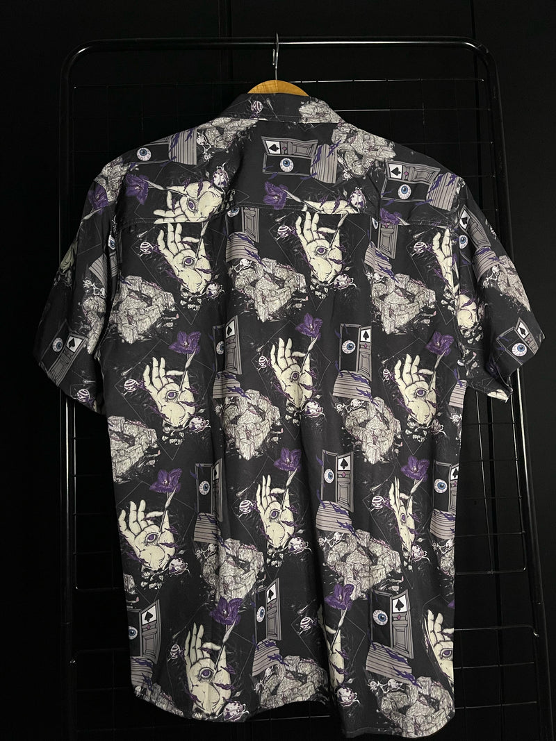 CAMISA BOTÃO MCD 'HAND' - PRETO/ROXO